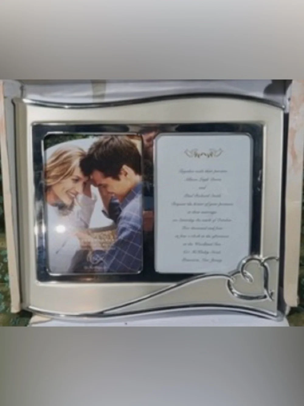Lenox Forevermore Invitation 5 x 7 Silverplate Double Wedding Frame 2 frames